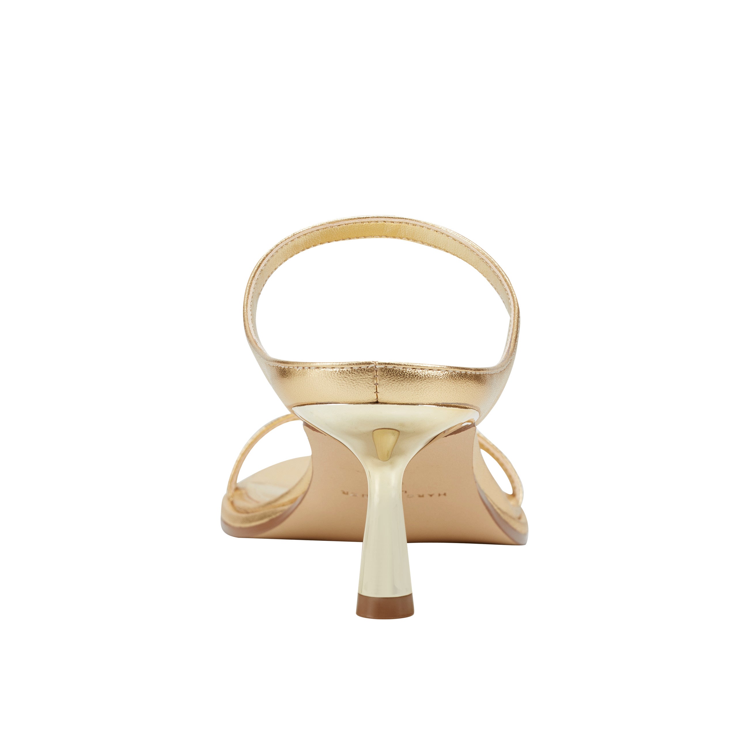 Marc Fisher Alonde Heeled Slide Sandal | Gold Leather
