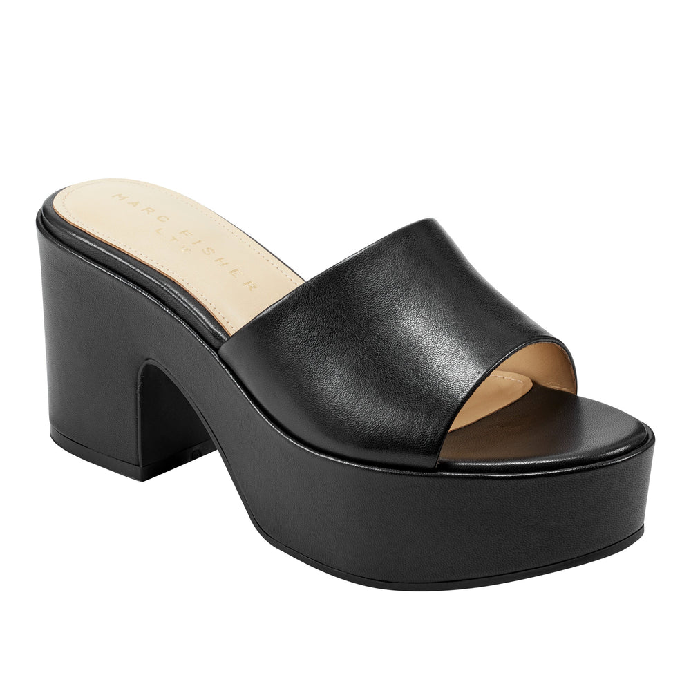Marc Fisher Forina Platform Slide Sandal | Black