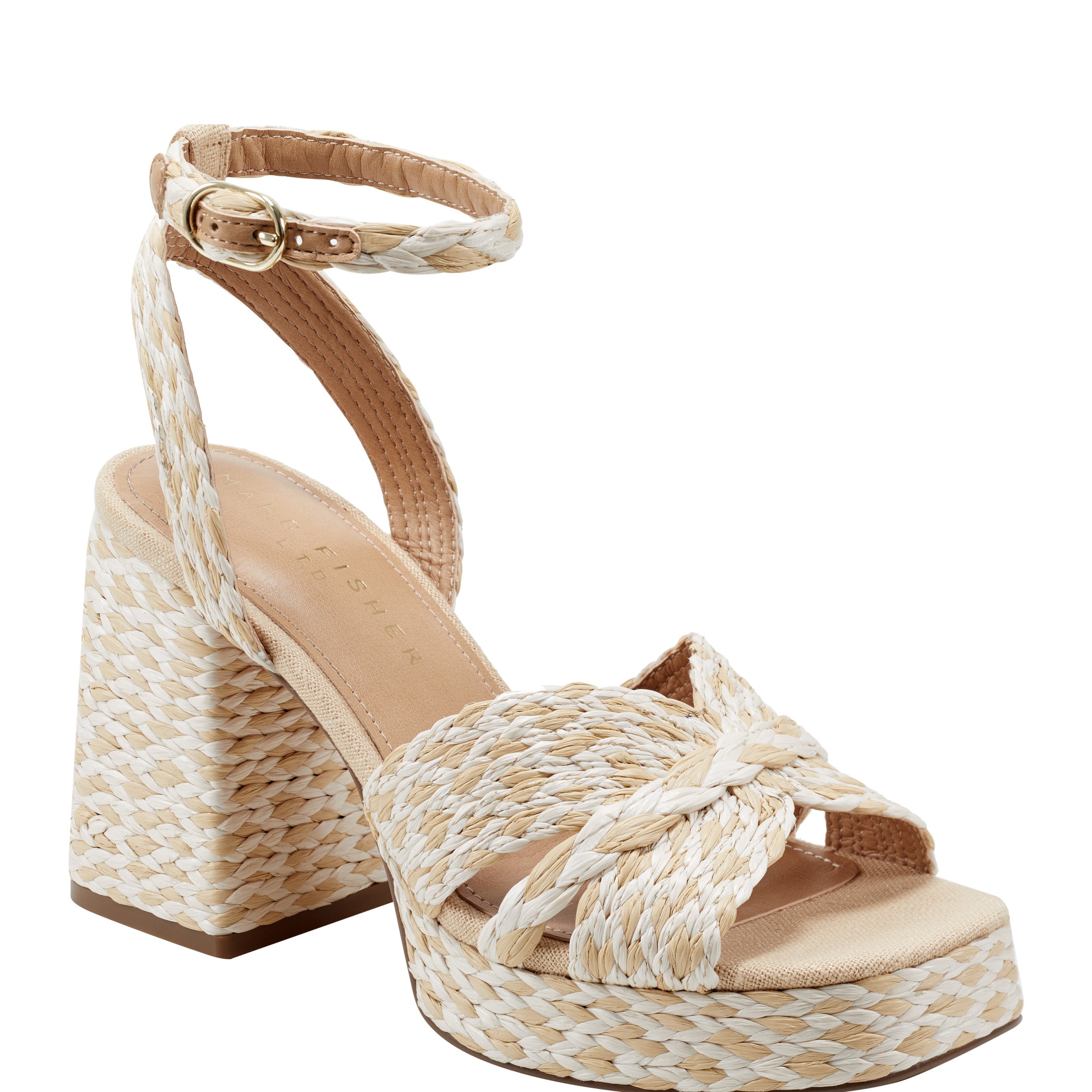 Marc Fisher Janie Platform Sandal | Light Natural