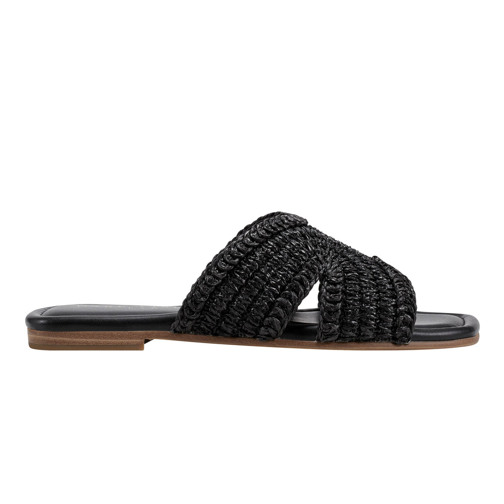 Marc Fisher Narda Flat Sandal | Black
