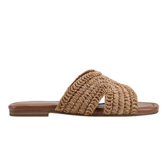 Marc Fisher Narda Flat Sandal | Natural