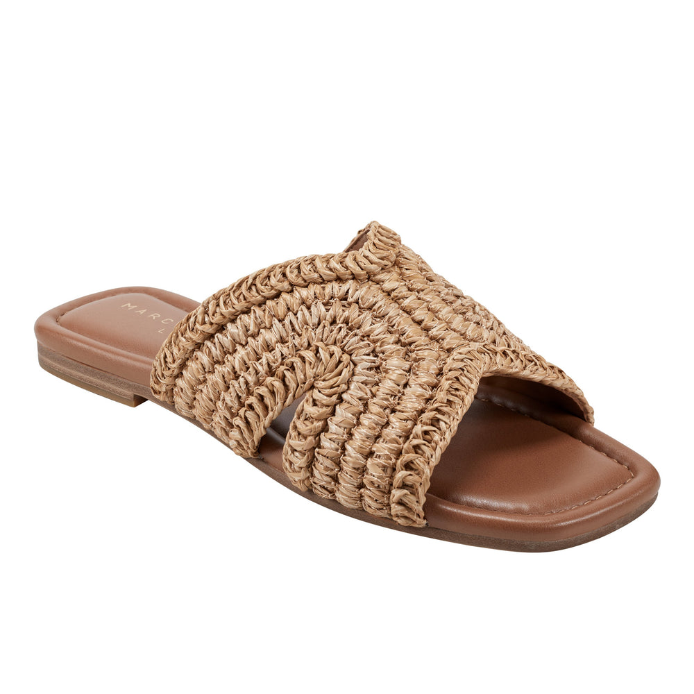 Marc Fisher Narda Flat Sandal | Natural