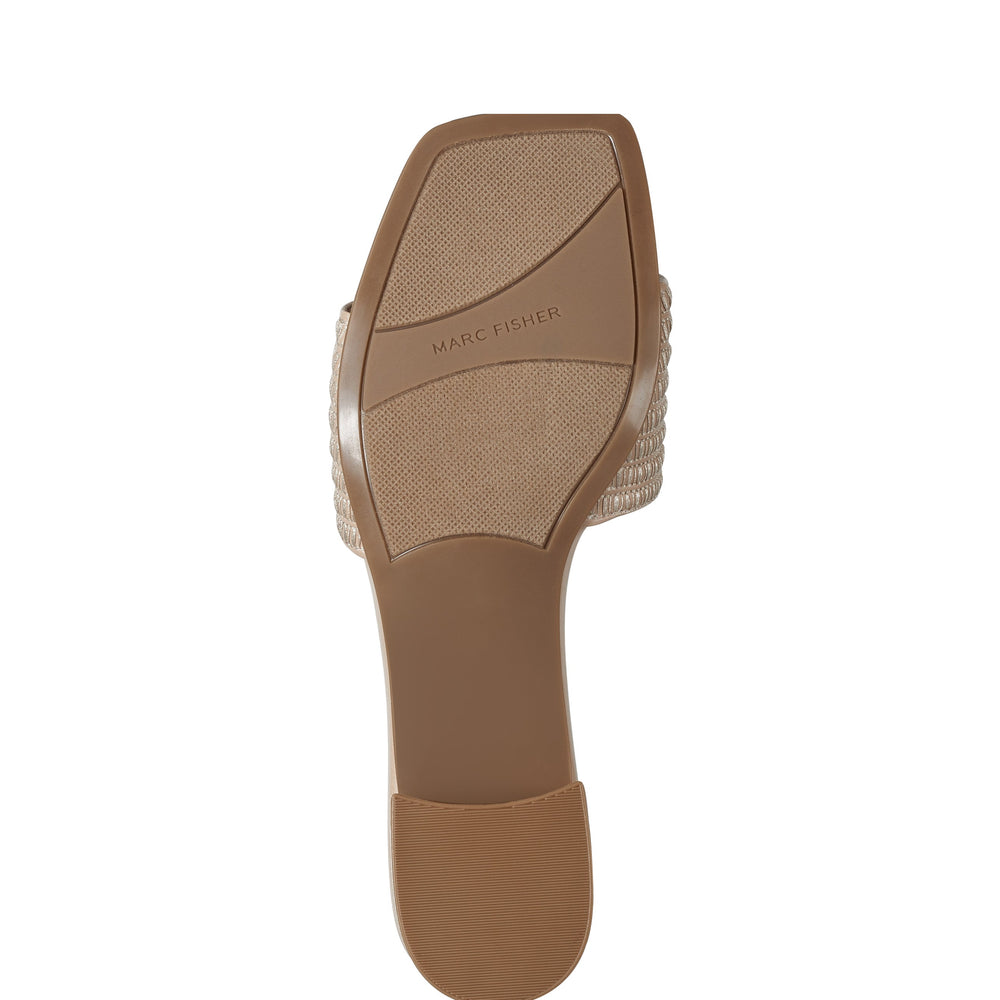 Marc Fisher Casala Block Heel Sandal | Light Natural