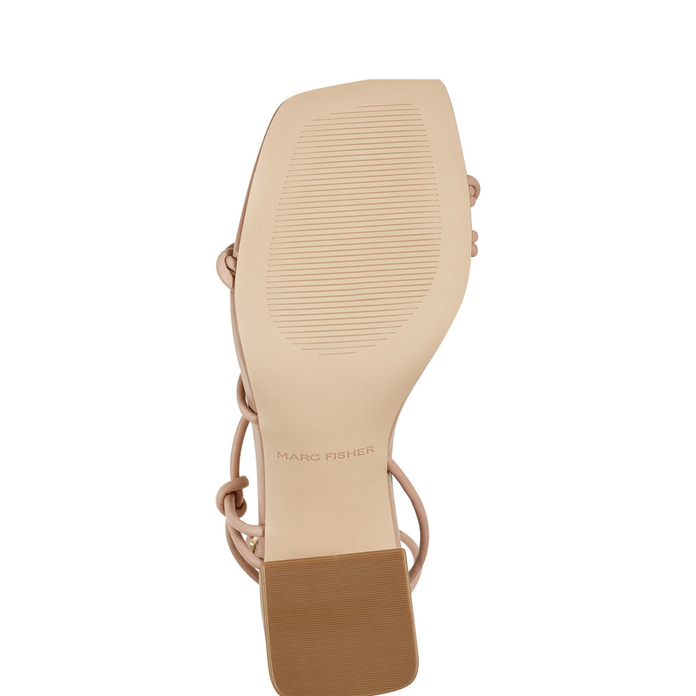 Marc Fisher Meggiane Block Heel Sandal | Light Natural