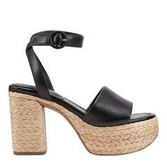 Marc Fisher Palyca Platform Espadrille Sandal | Black Leather