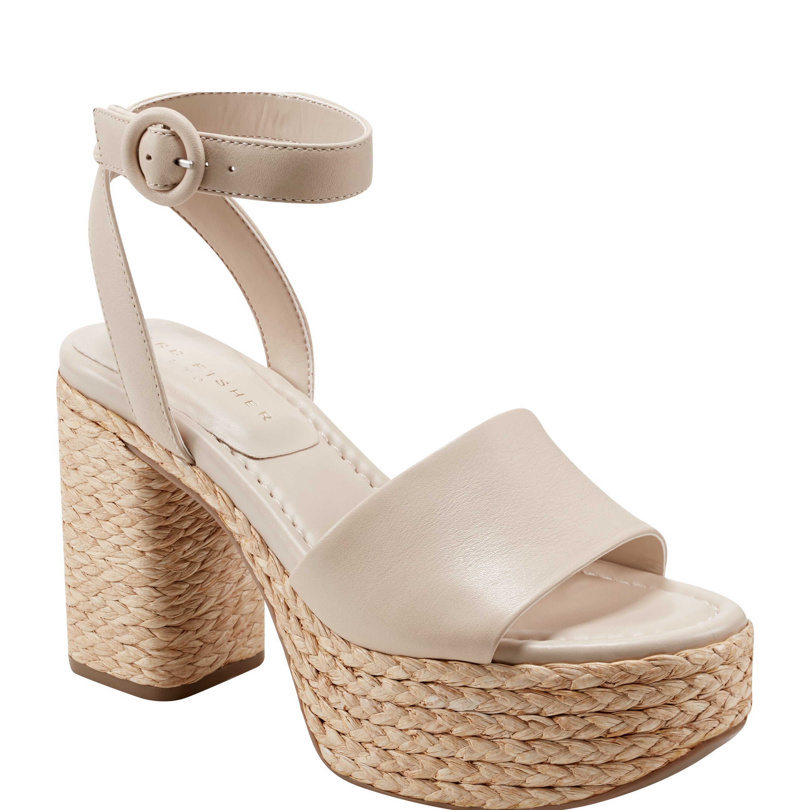 Marc Fisher Palyca Platform Espadrille Sandal | Natural Leather