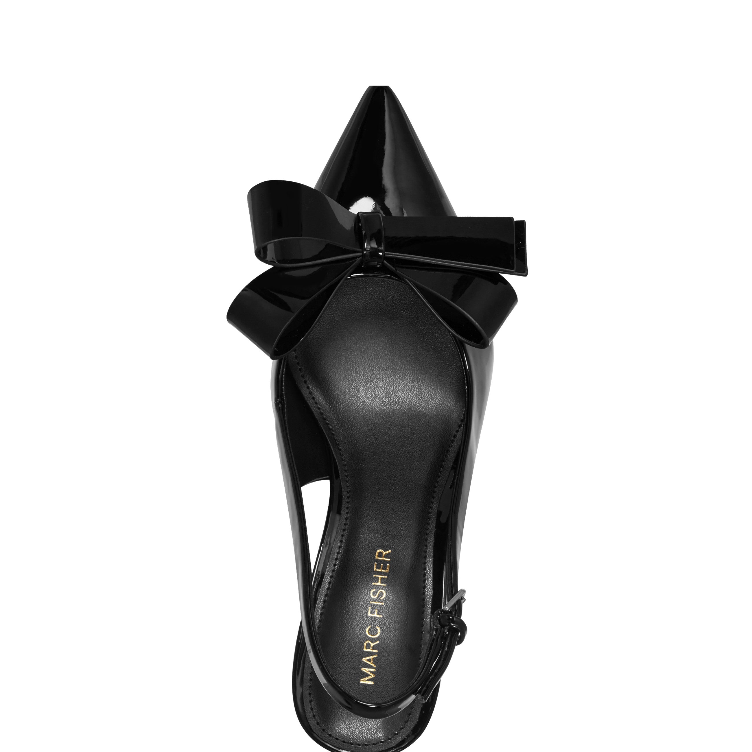 Marc Fisher Allon Bow Slingback Pump | Black Patent