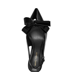 Marc Fisher Allon Bow Slingback Pump | Black Patent