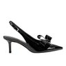 Marc Fisher Allon Bow Slingback Pump | Black Patent