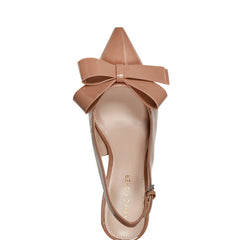 Marc Fisher Allon Bow Slingback Pump | Light Brown Patent