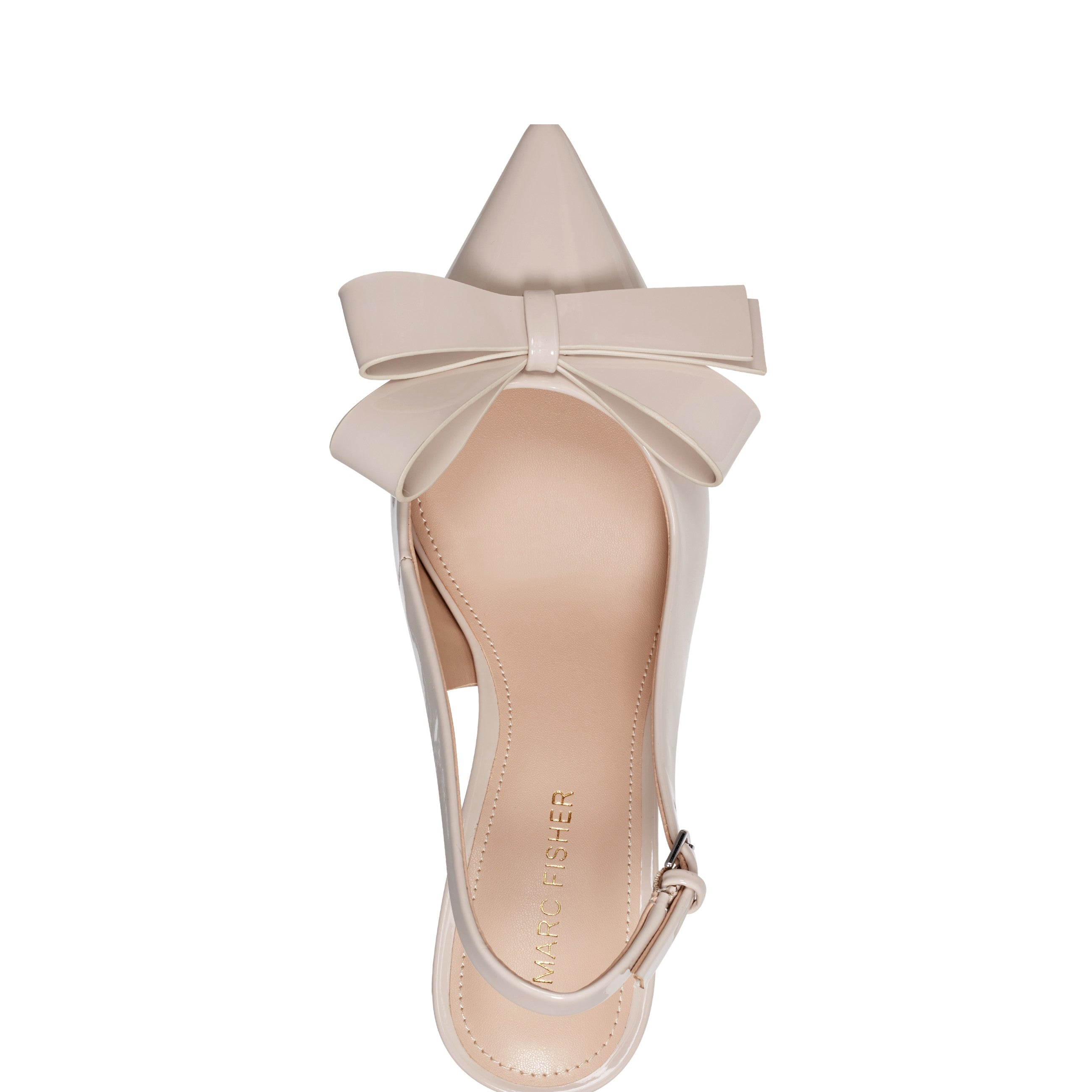 Marc Fisher Allon Bow Slingback Pump | Light Natural Patent