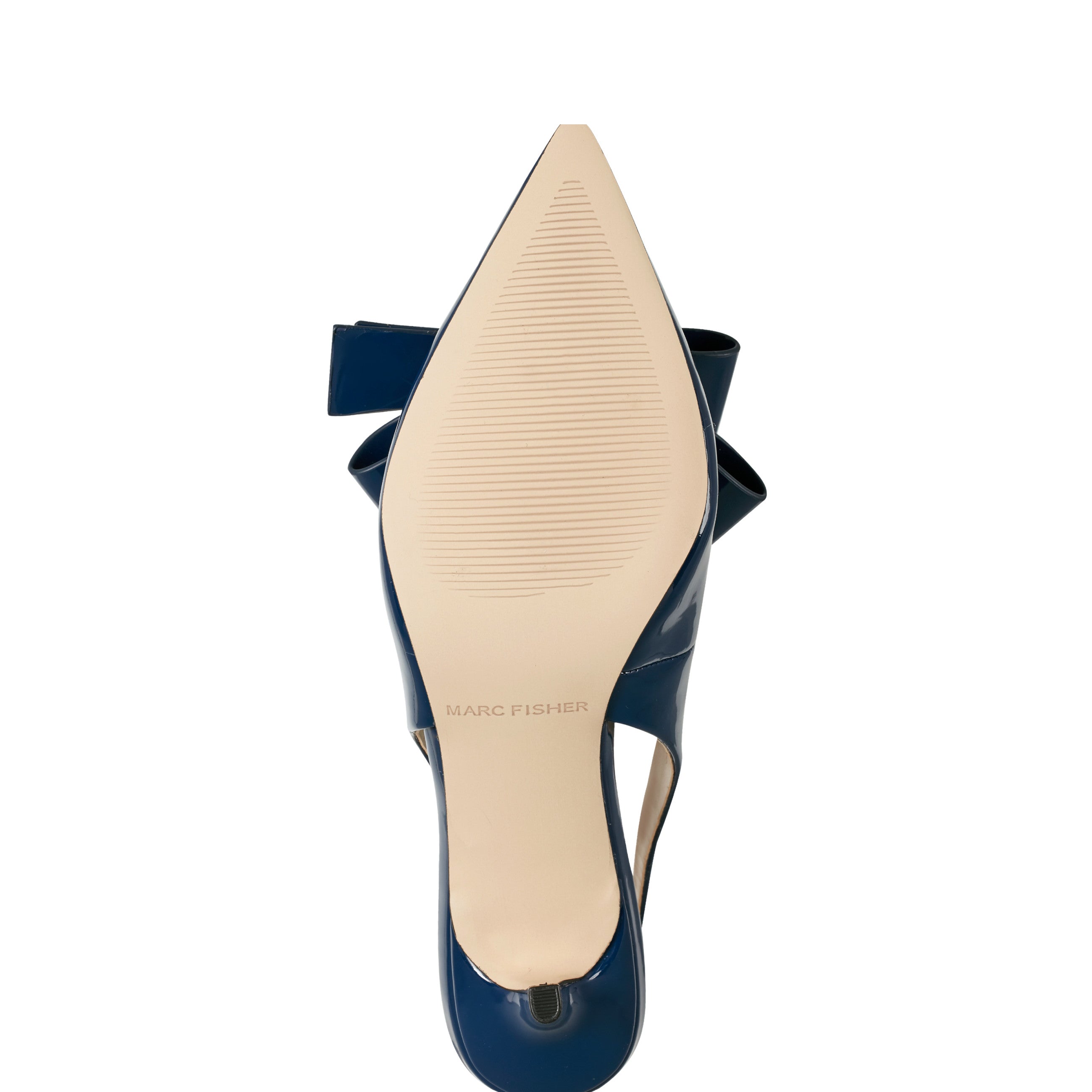 Marc Fisher Allon Bow Slingback Pump | Navy Patent