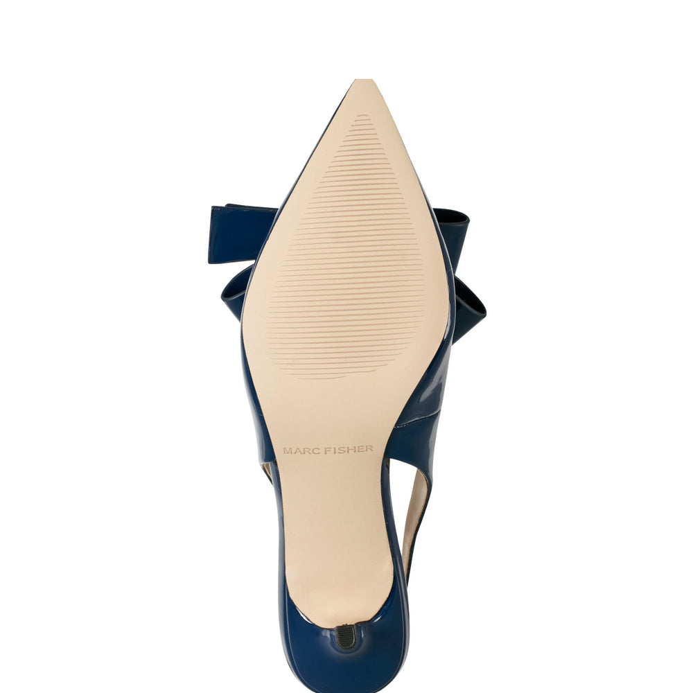 Marc Fisher Allon Bow Slingback Pump | Navy Patent