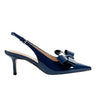 Marc Fisher Allon Bow Slingback Pump | Navy Patent