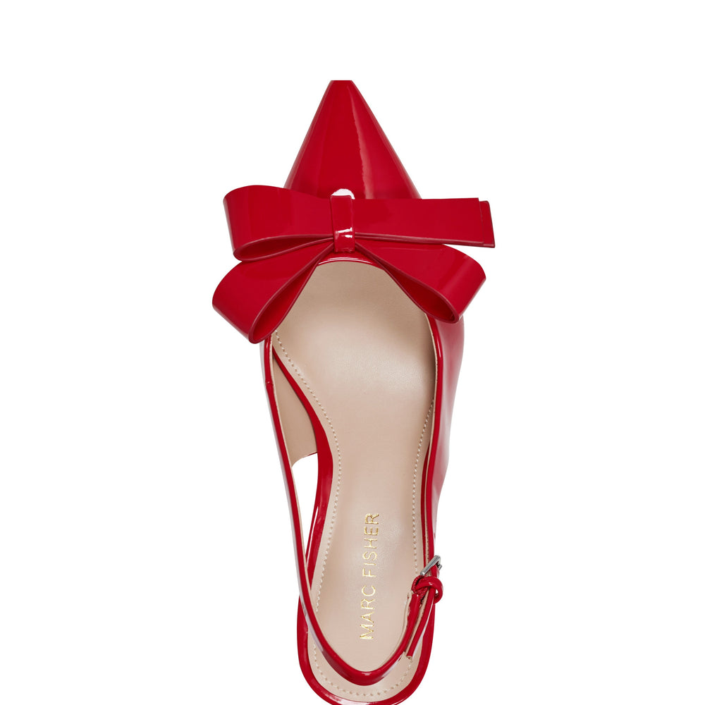 Marc Fisher Allon Bow Slingback Pump | Red Patent