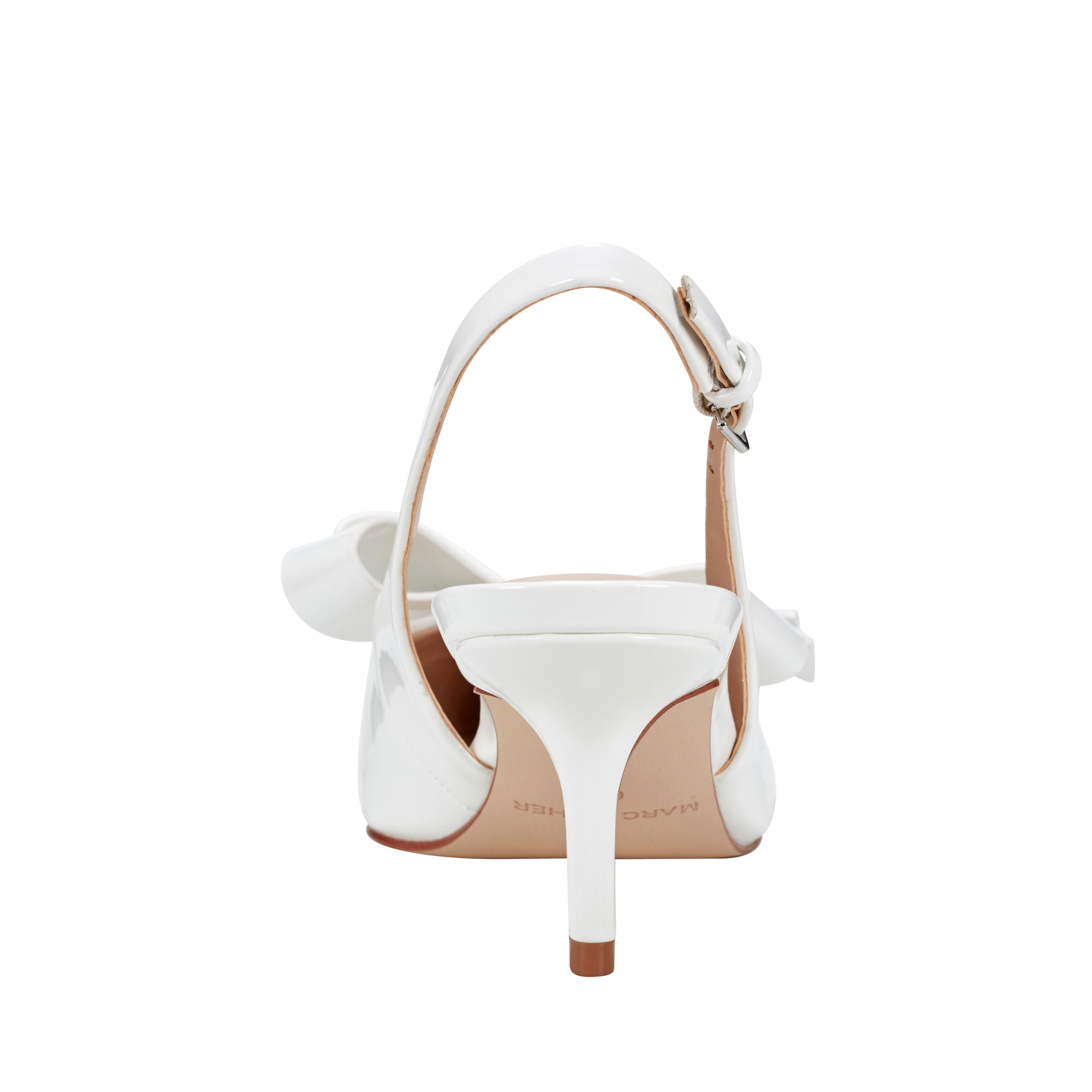 Marc Fisher Allon Bow Slingback Pump | White Patent