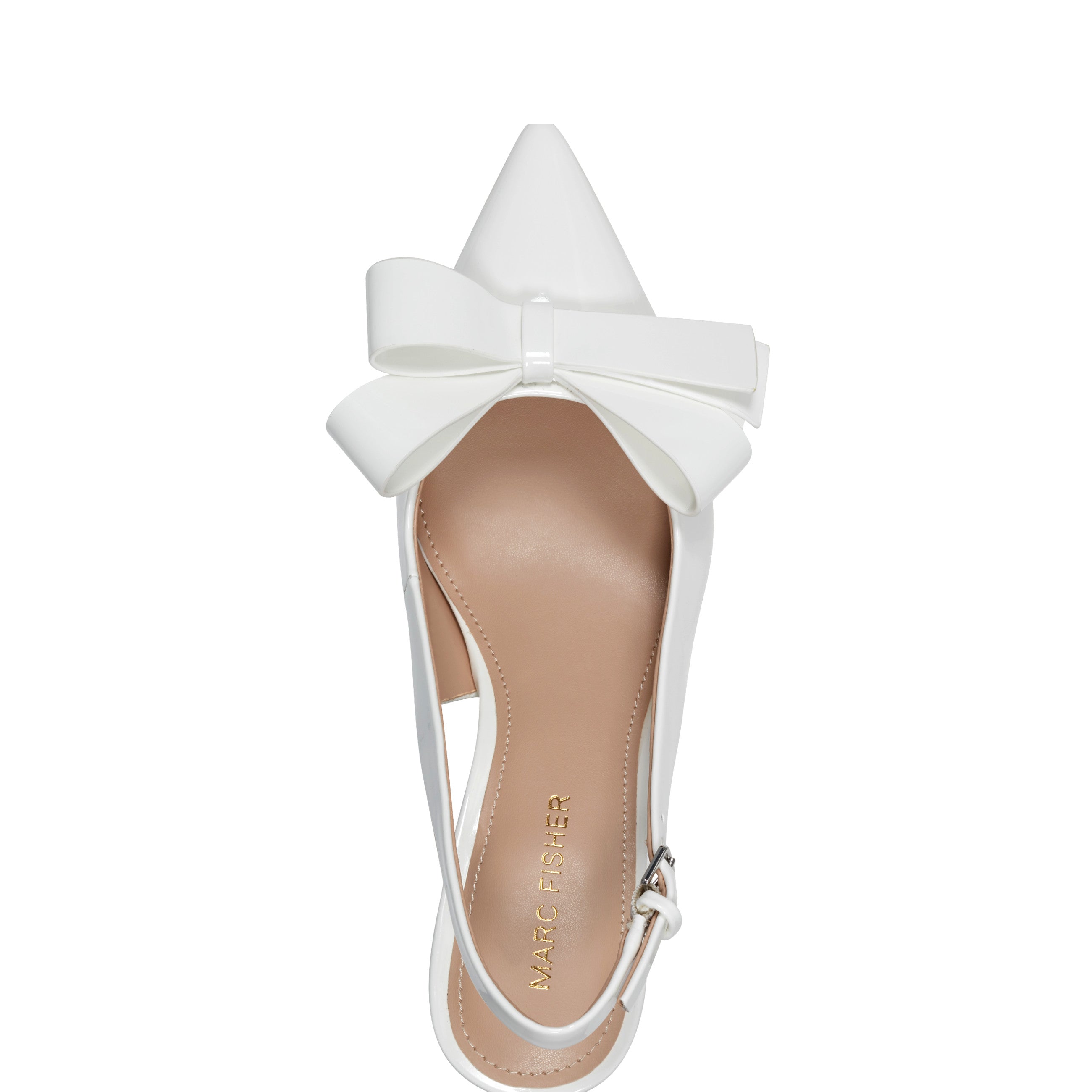 Marc Fisher Allon Bow Slingback Pump | White Patent
