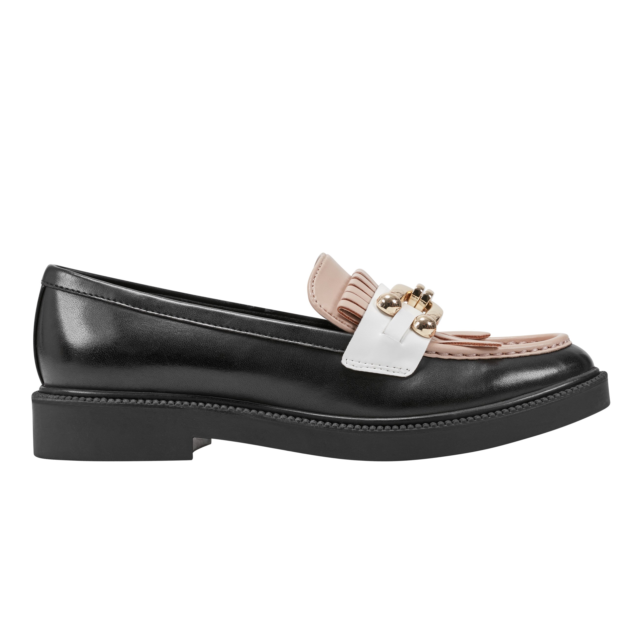 Marc Fisher Calisto Loafer | Black/Natural/White