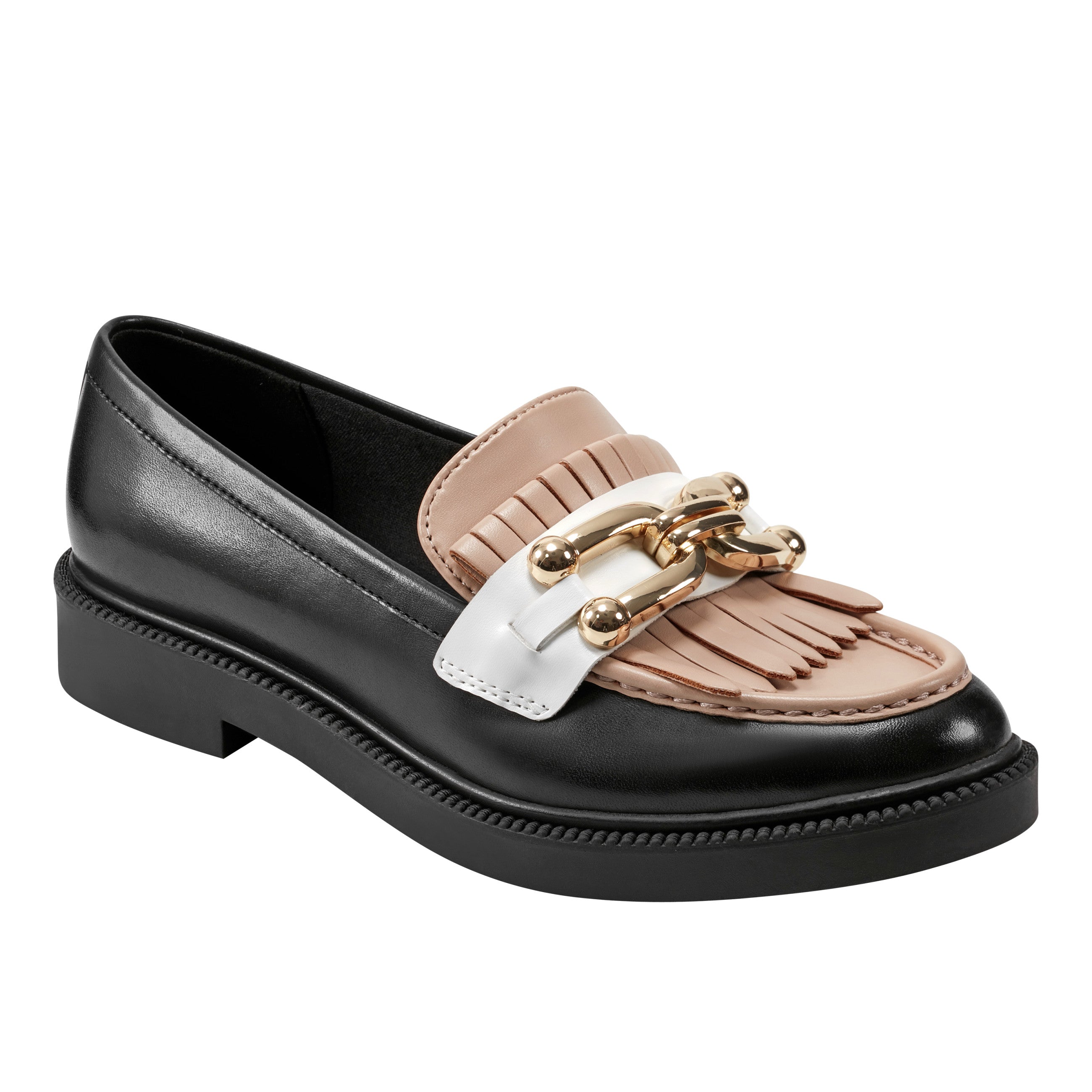 Marc Fisher Calisto Loafer | Black/Natural/White