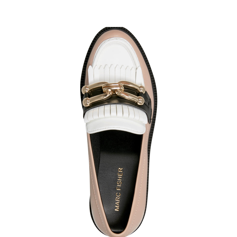 Marc Fisher Calisto Loafer | Natural/White/Black