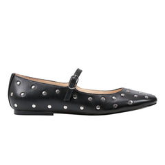 Marc Fisher Elizza Mary Jane Ballet Flat | Black Leather
