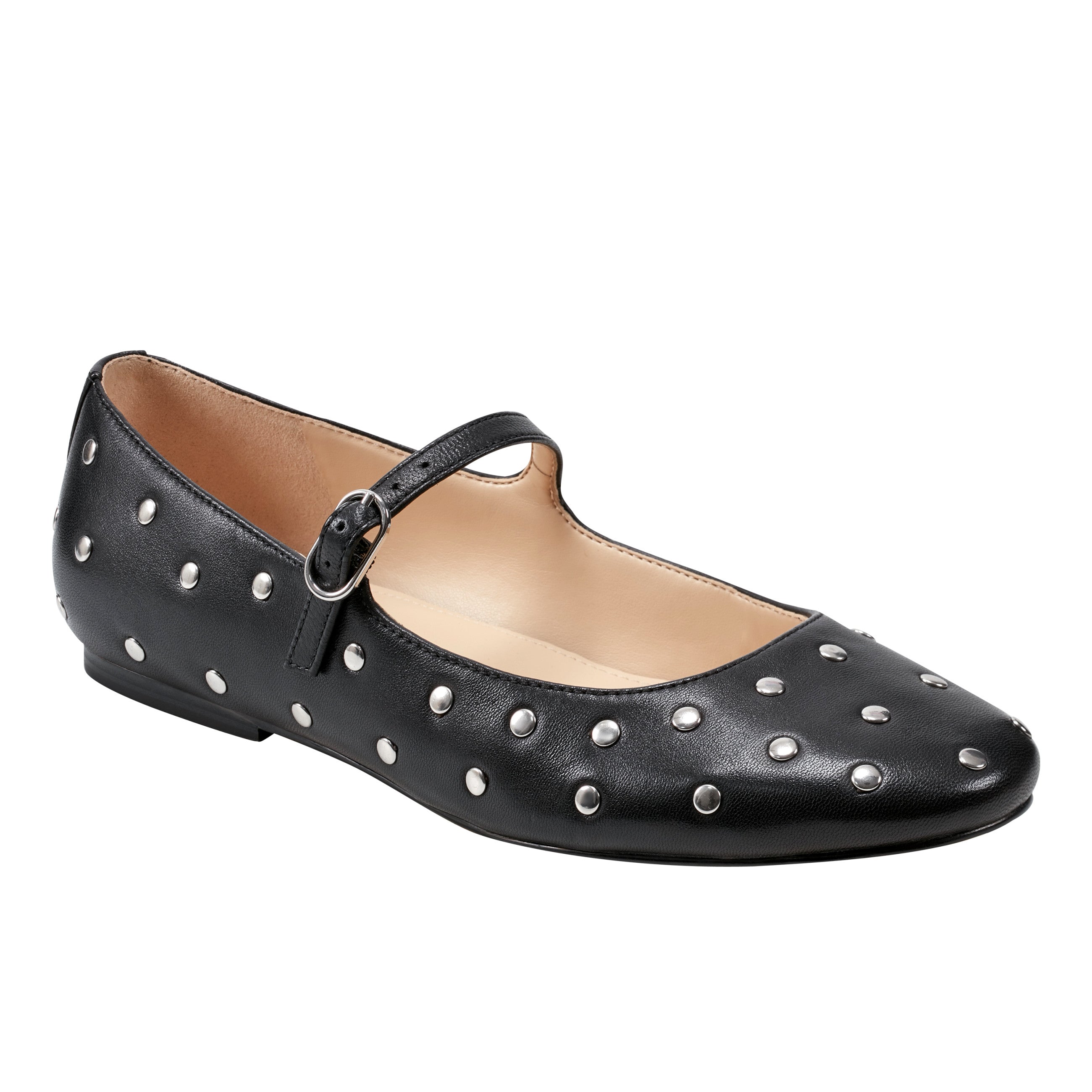 Marc Fisher Elizza Mary Jane Ballet Flat | Black Leather