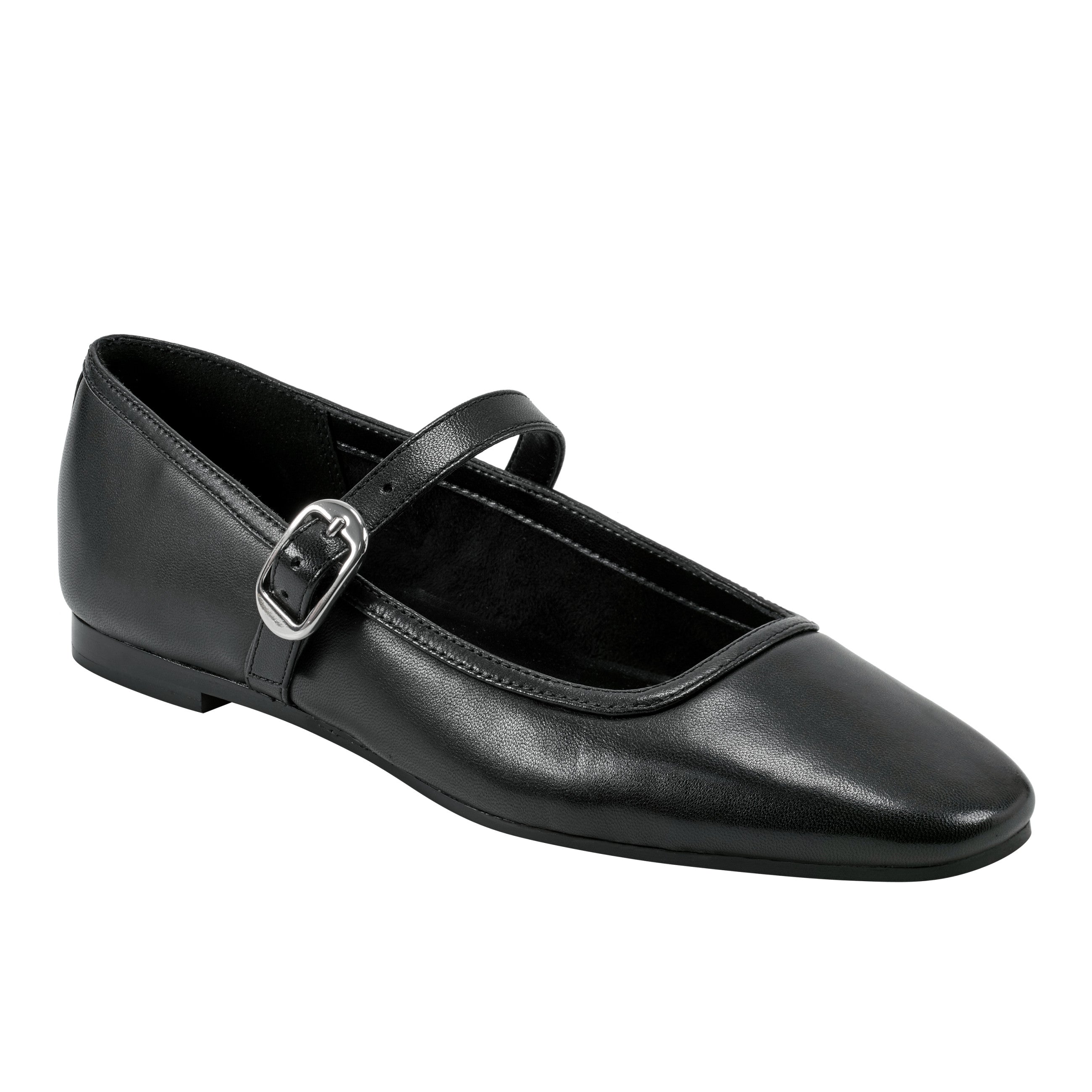 Marc Fisher Garissa Mary Jane Ballet Flat | Black Leather