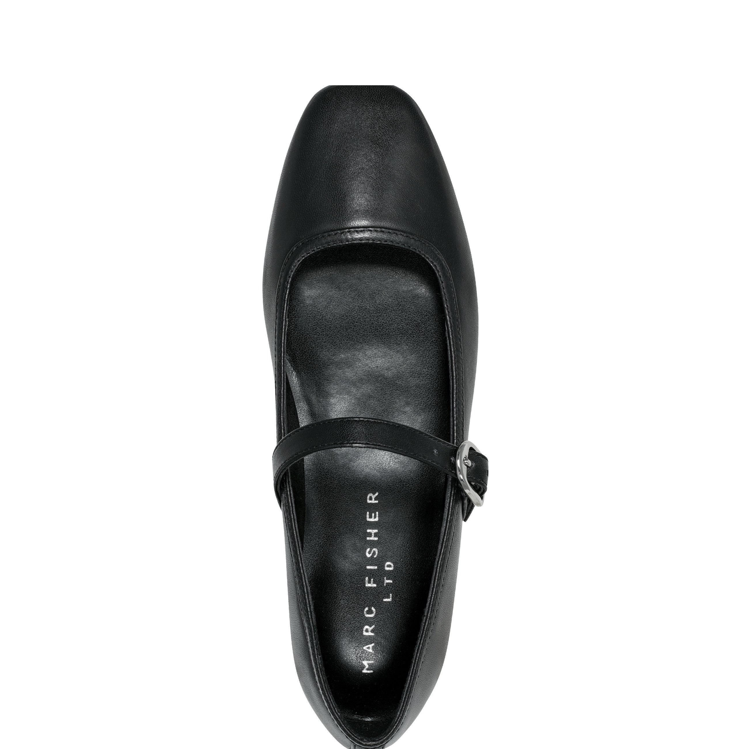 Marc Fisher Garissa Mary Jane Ballet Flat | Black Leather