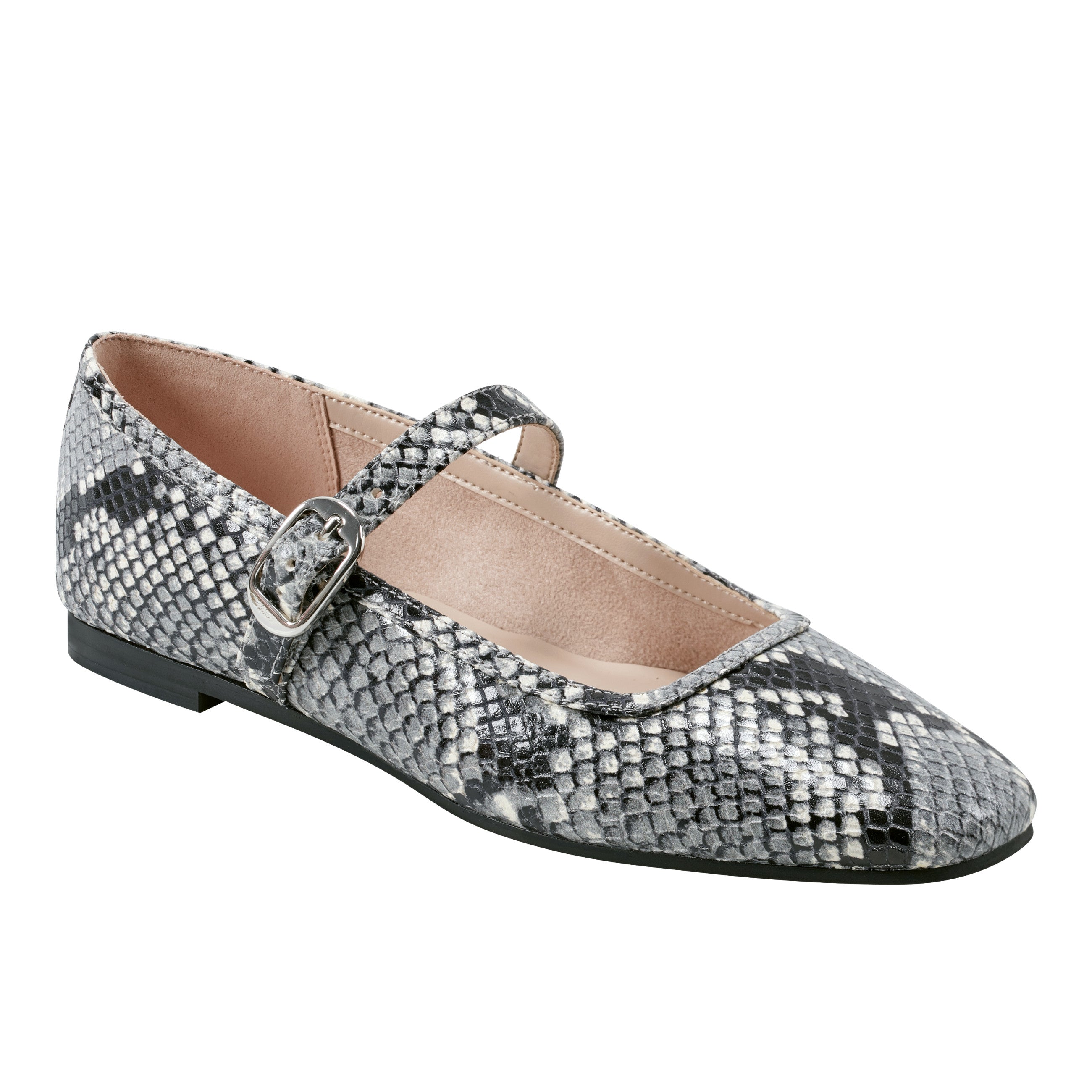 Marc Fisher Garissa Mary Jane Ballet Flat | Natural Snake