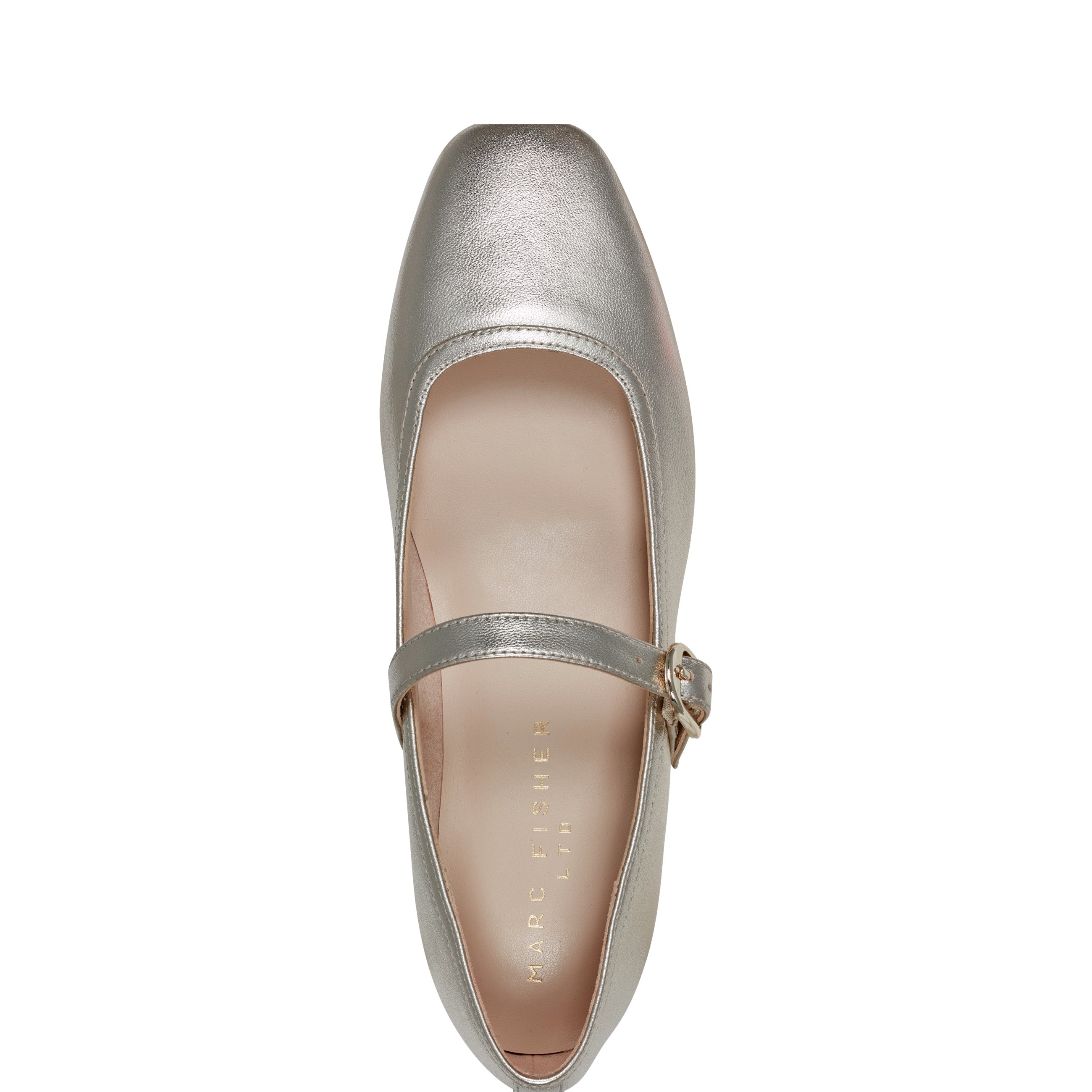 Marc Fisher Garissa Mary Jane Ballet Flat | Platino Leather