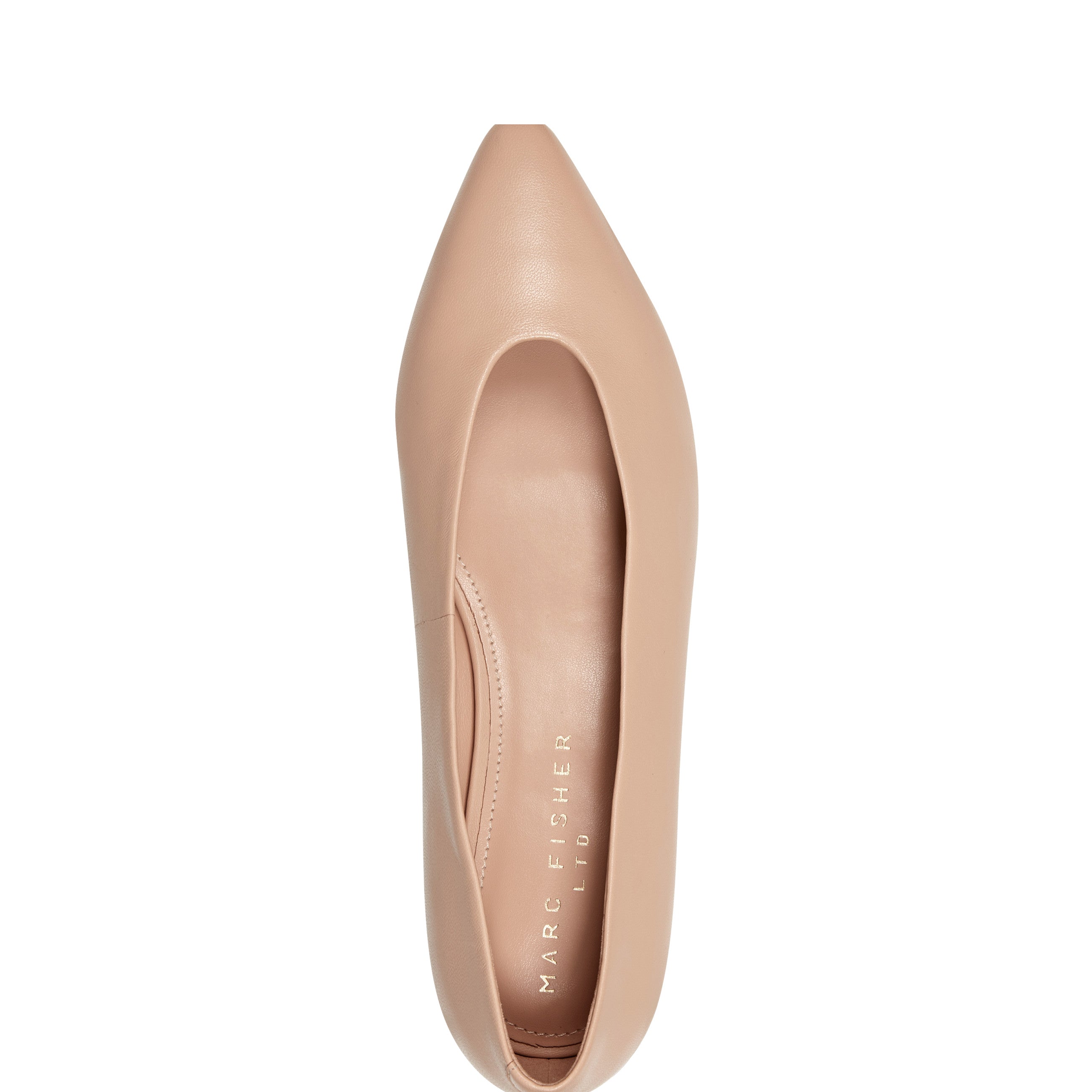 Marc Fisher Gunner Pointed Toe Flat | Natural Leather
