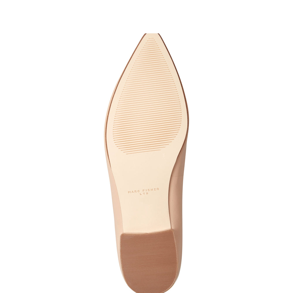 Marc Fisher Gunner Pointed Toe Flat | Natural Leather