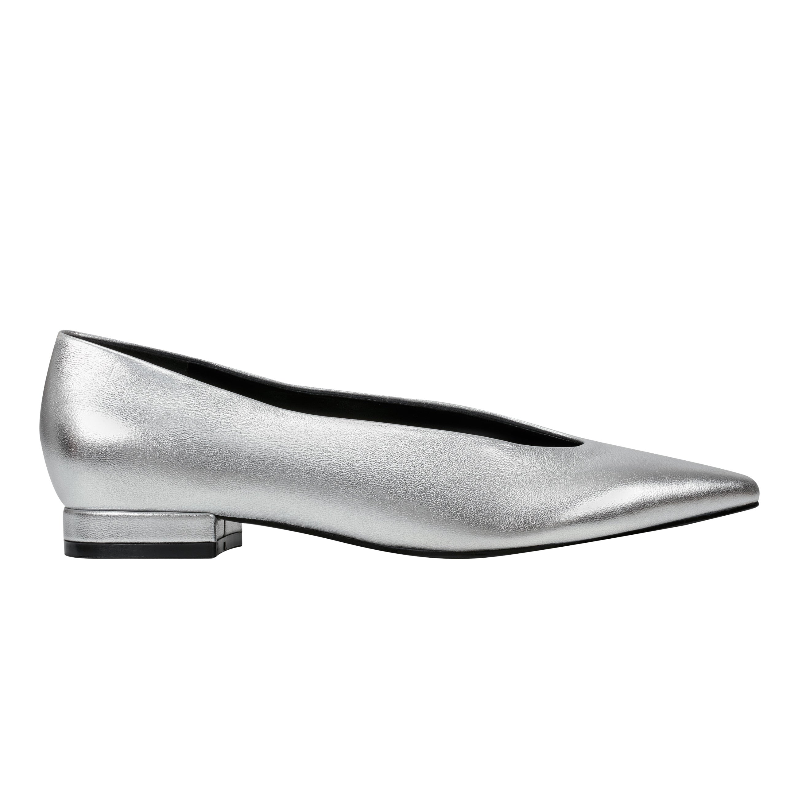 Marc Fisher Gunner Pointed Toe Flat | Silver