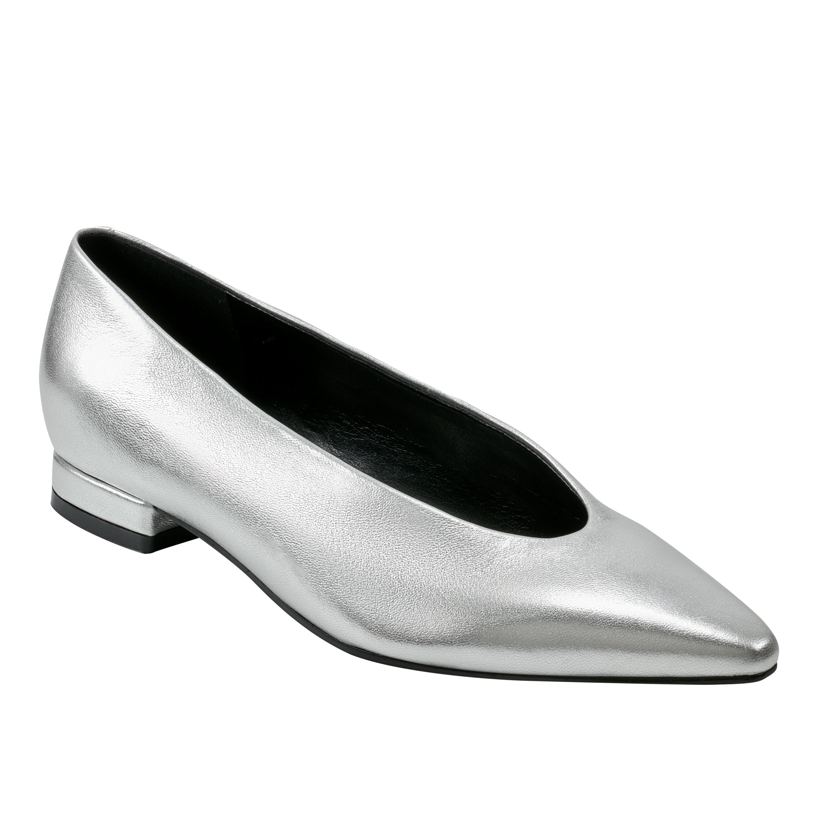 Marc Fisher Gunner Pointed Toe Flat | Silver