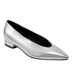 Marc Fisher Gunner Pointed Toe Flat | Silver