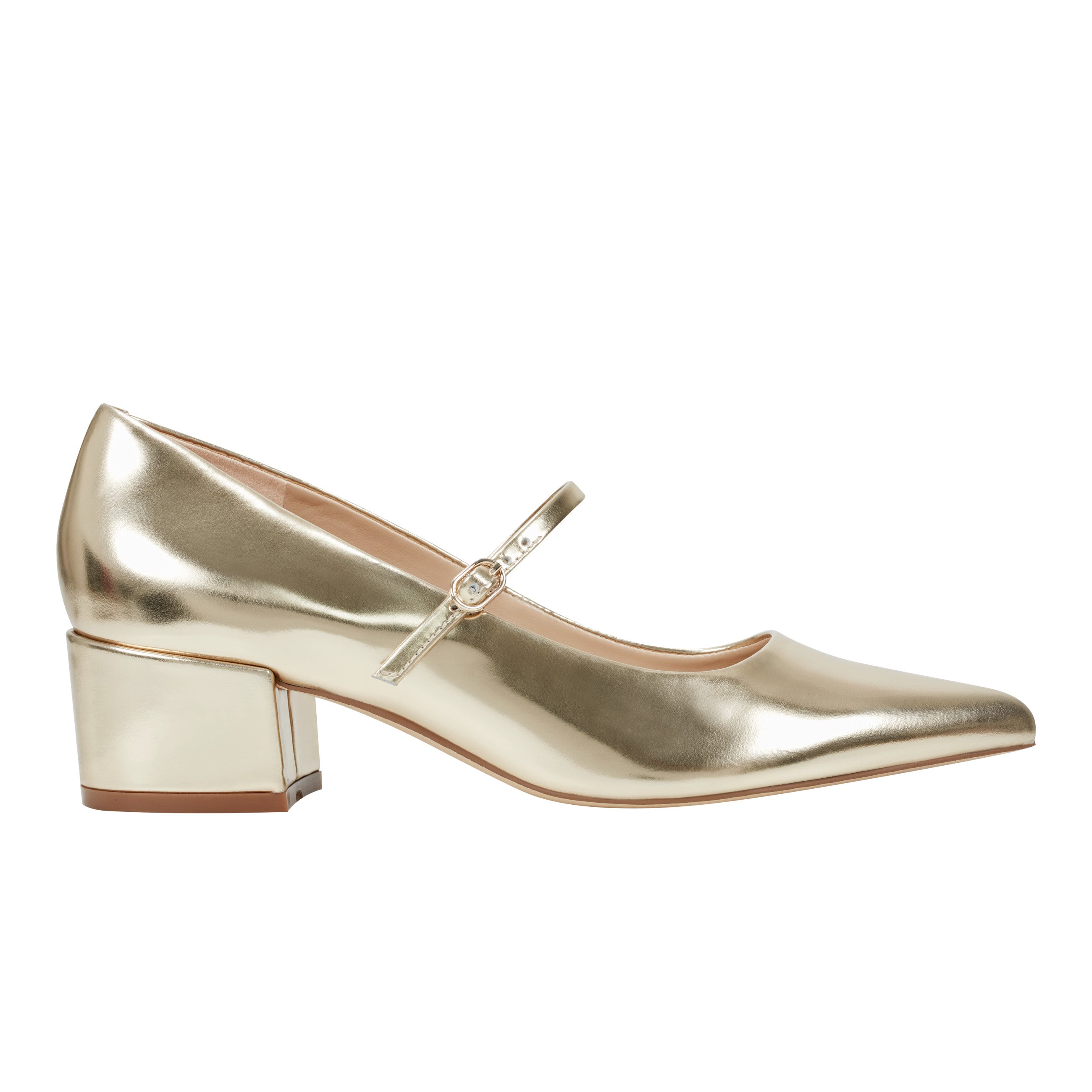 Marc Fisher Luccie Mary Jane Pump | Gold Leather