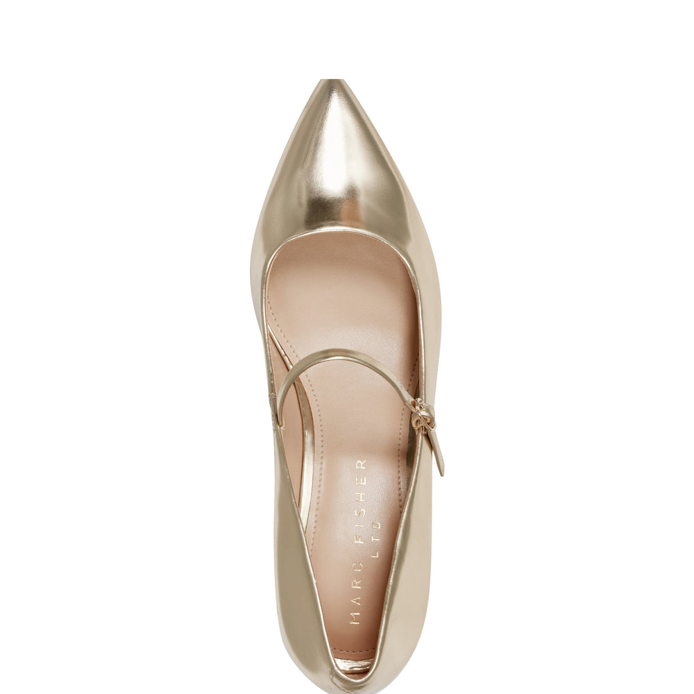 Marc Fisher Luccie Mary Jane Pump | Gold Leather