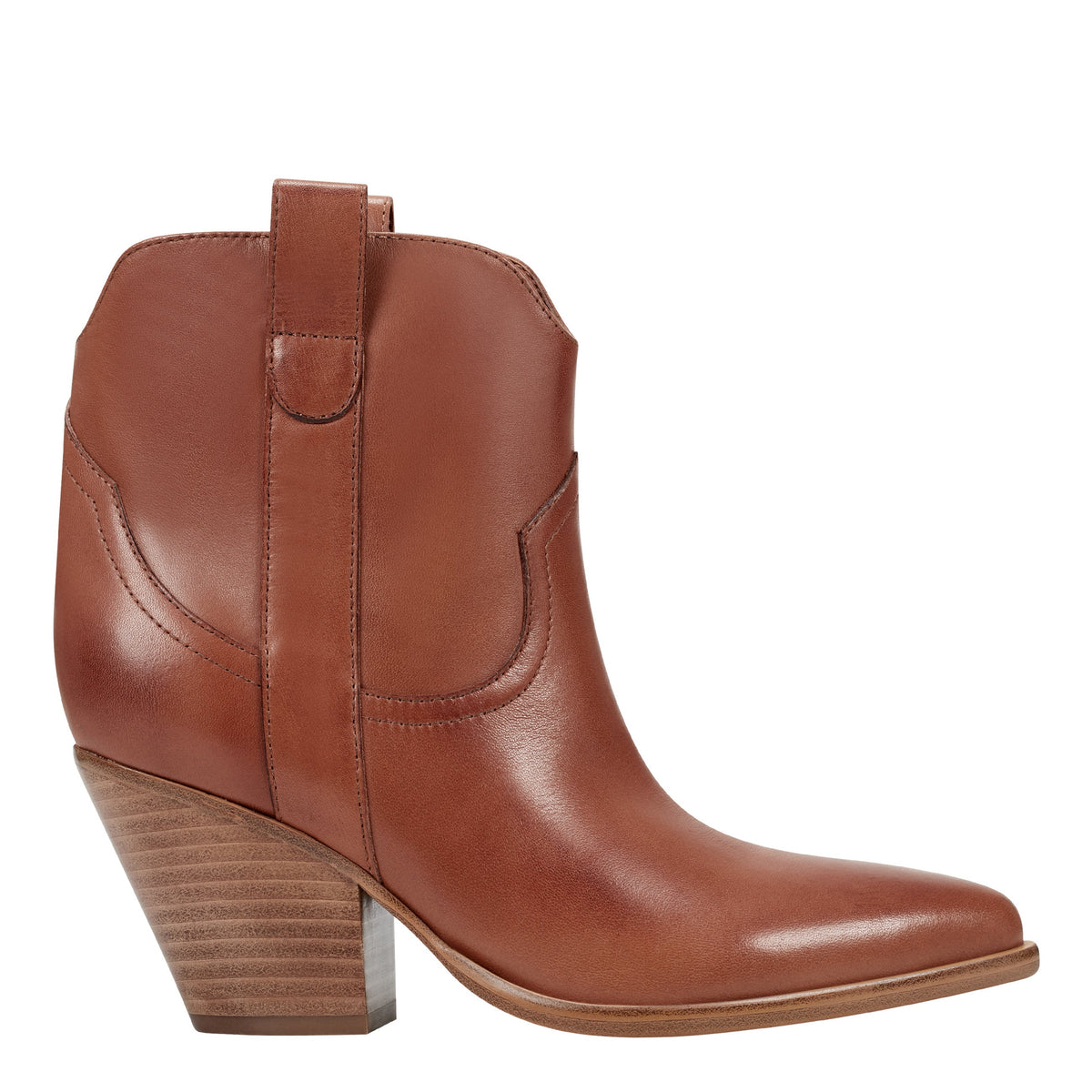 Marc Fisher Marlie Western Bootie | Natural Leather