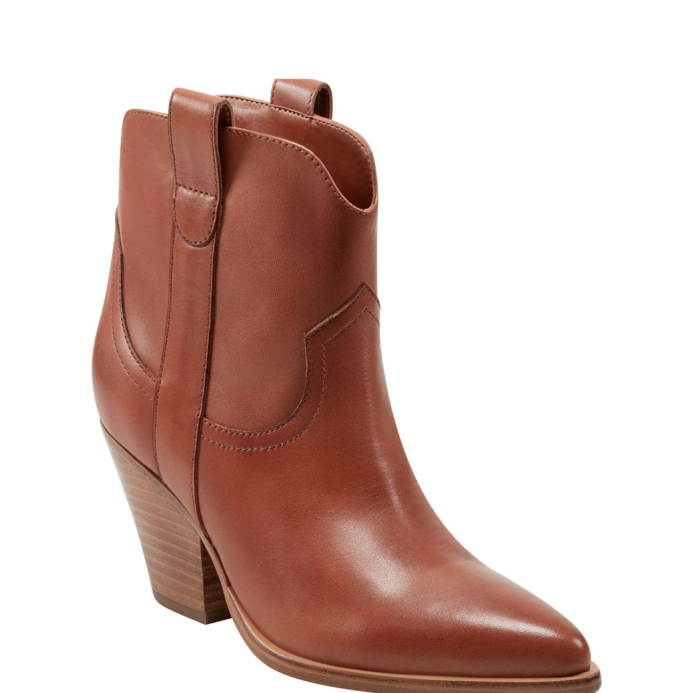 Marc Fisher Marlie Western Bootie | Natural Leather