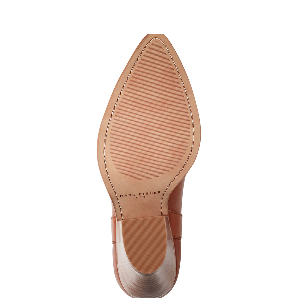 Marc Fisher Marlie Western Bootie | Natural Leather