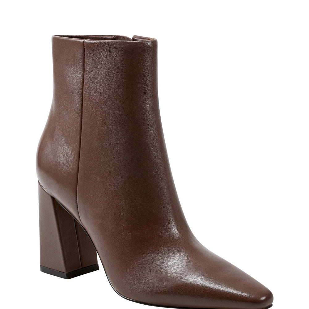 Marc Fisher Yanara Heeled Bootie | Dark Brown Leather