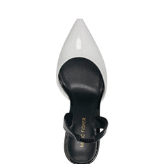 Marc Fisher Hadya Slingback Pump | White/Black