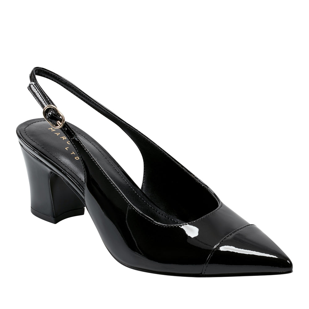 Marc Fisher Blakeley Slingback Pump | Black Patent Leather