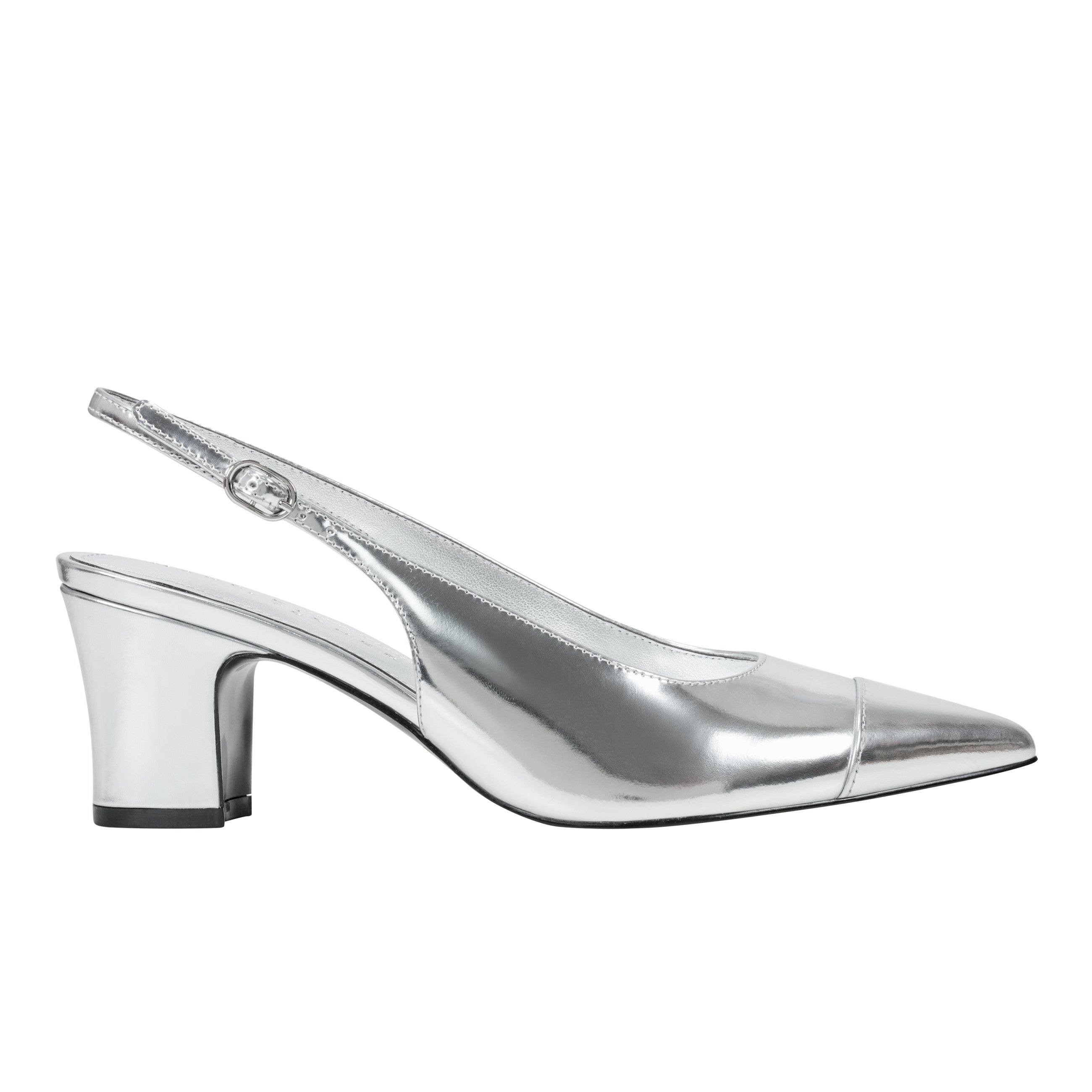 Marc Fisher Blakeley Slingback Pump | Silver Leather