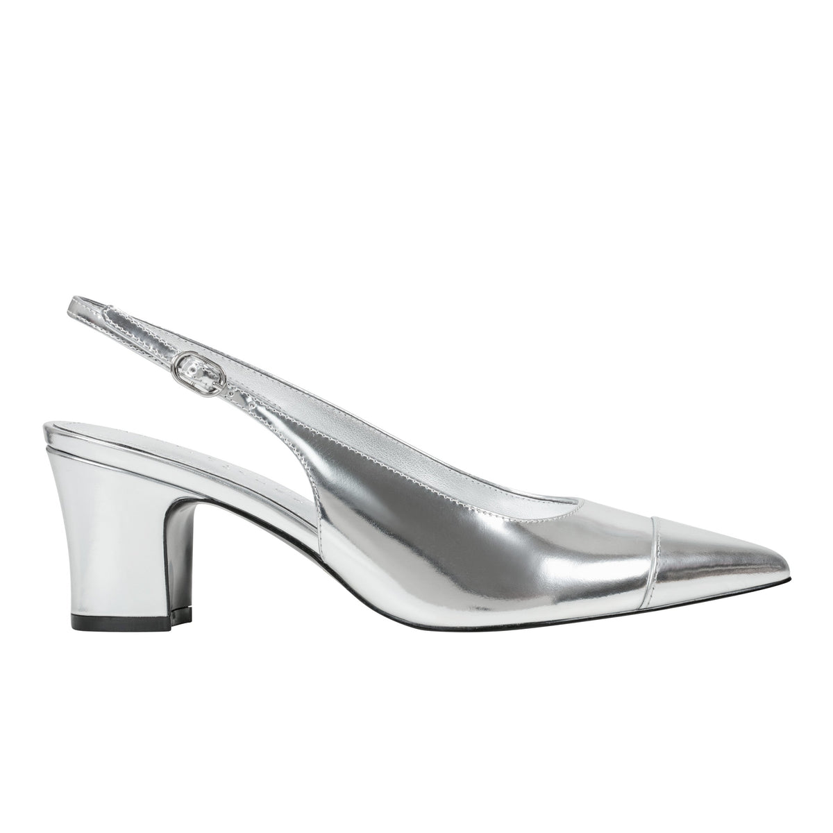 Marc Fisher Blakeley Slingback Pump | Silver Leather
