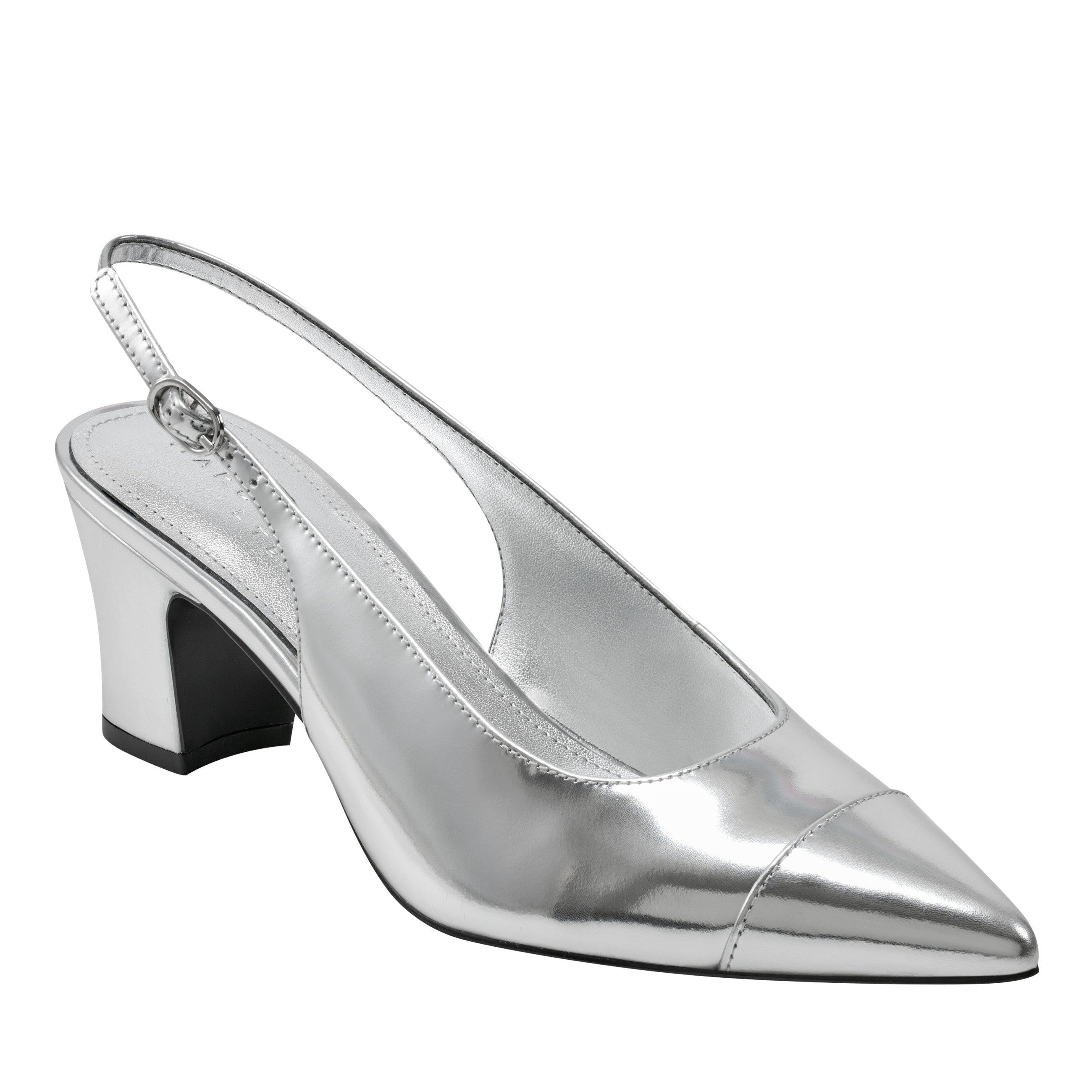 Marc Fisher Blakeley Slingback Pump | Silver Leather