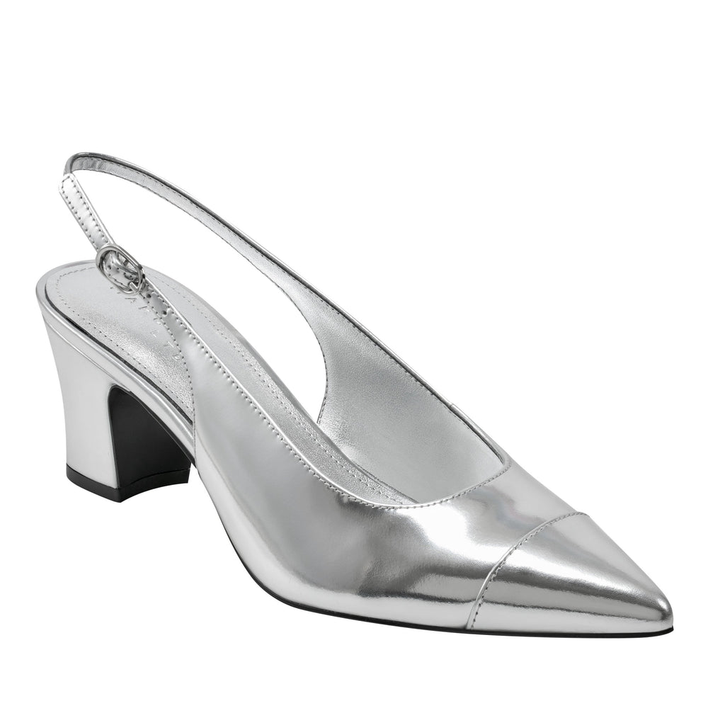 Marc Fisher Blakeley Slingback Pump | Silver Leather