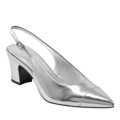 Marc Fisher Blakeley Slingback Pump | Silver Leather