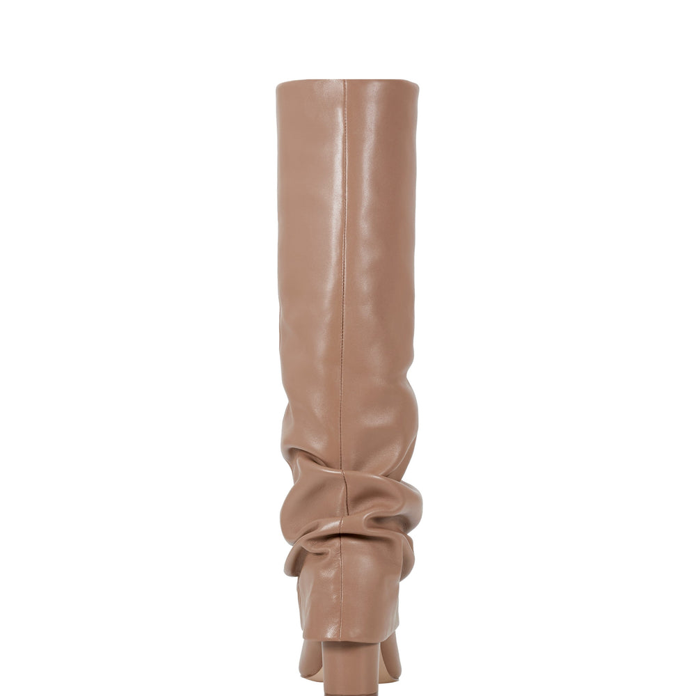 Marc Fisher Lalita Foldover Dress Boot | Light Natural Leather