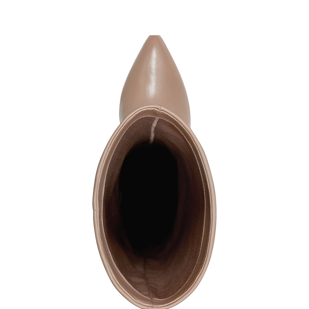 Marc Fisher Lalita Foldover Dress Boot | Light Natural Leather